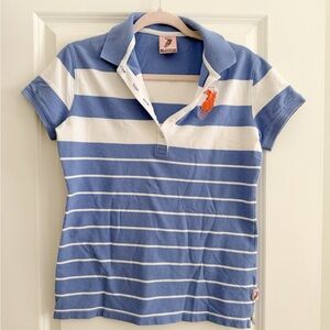 Polo by Ralph Lauren Blue and White Striped Girls' Polo